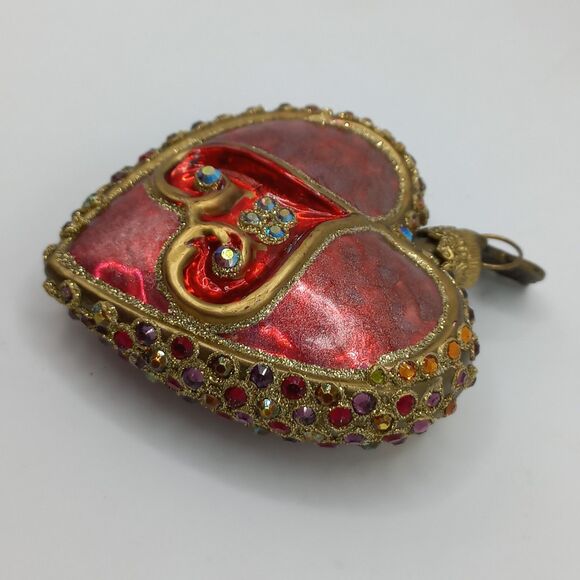 Jeweled Heart Ornament by Jay Strongwater Glass with Crystals - Picture 13 of 16